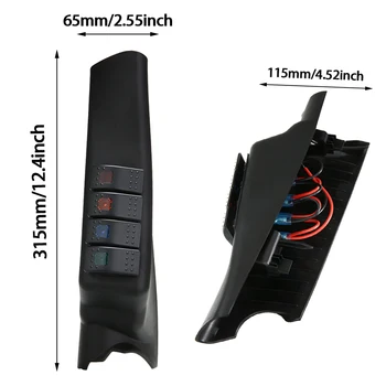 Hot 12V-24V Switch Pod Panel Fit For Jeep Wrangler JK 2007-2018 Black Left Side A-Pillar 4 Switch Pod Panel Kit
Hot 12V-24V Switch Pod Panel Fit For Jeep Wrangler JK 2007-2018 Black Left Side A-Pillar 4 Switch Pod Panel Kit