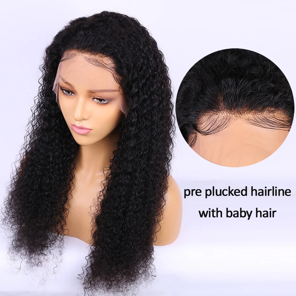  Deep Curly Wave Human Hair Wig For Black Women 150% Short and Long 13x4 Remy Human Hair Lace Front Wigs