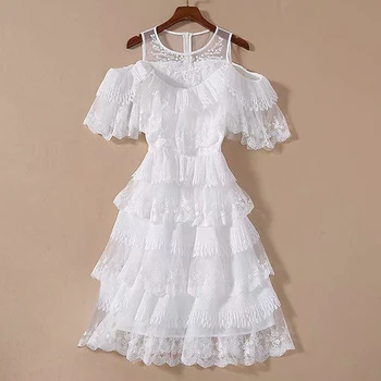HIGH QUALITY Newest Fashion 2020 Runway Dress Women's Butterfly Sleeve Cascading Ruffles Embroidery Gauze Dress 
HIGH QUALITY Newest Fashion 2020 Runway Dress Women's Butterfly Sleeve Cascading Ruffles Embroidery Gauze Dress