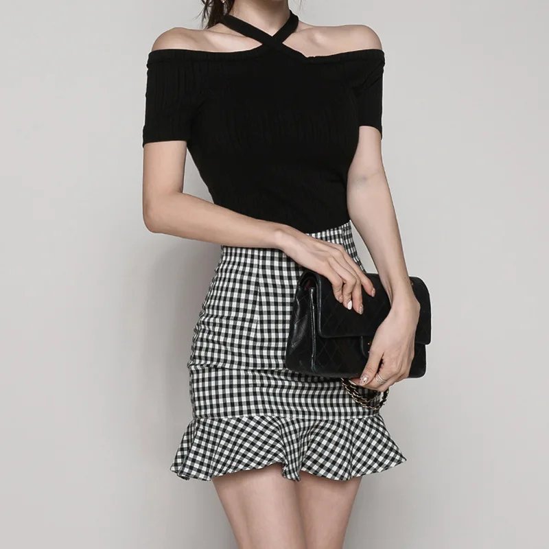 2019 New Style WOMEN'S Dress Off-shoulder Tops Fishtail Sheath Dress Two-Piece Set-Slimming Fashion WOMEN'S Suit Summer
2019 New Style WOMEN'S Dress Off-shoulder Tops Fishtail Sheath Dress Two-Piece Set-Slimming Fashion WOMEN'S Suit Summer