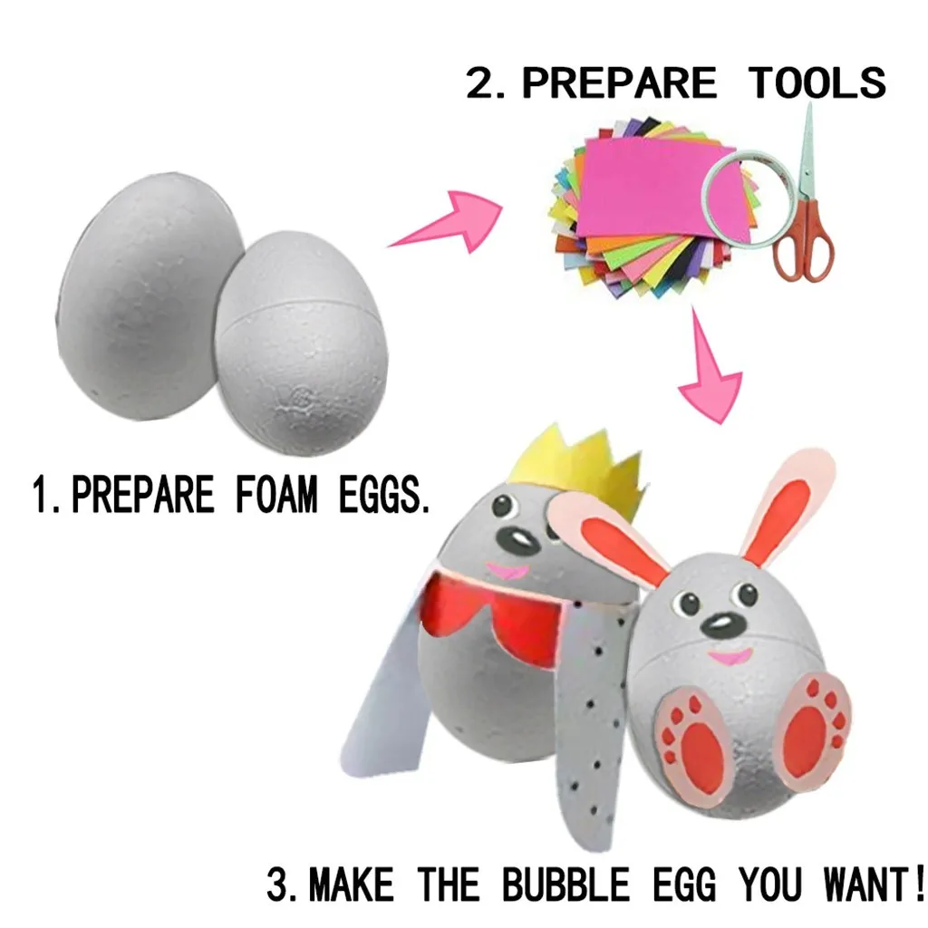 creative diy gifts easter bunny artificial embryo foam plastic