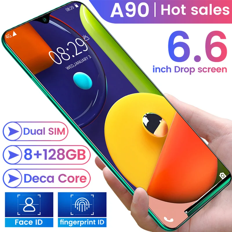 Dual Camera FullScreen Smartphone 8G+128G 4 core Android 9.0 Finger Face ID 4G Smart Mobile Cell Phone Handset phone Cheap
Dual Camera FullScreen Smartphone 8G+128G 4 core Android 9.0 Finger Face ID 4G Smart Mobile Cell Phone Handset phone Cheap