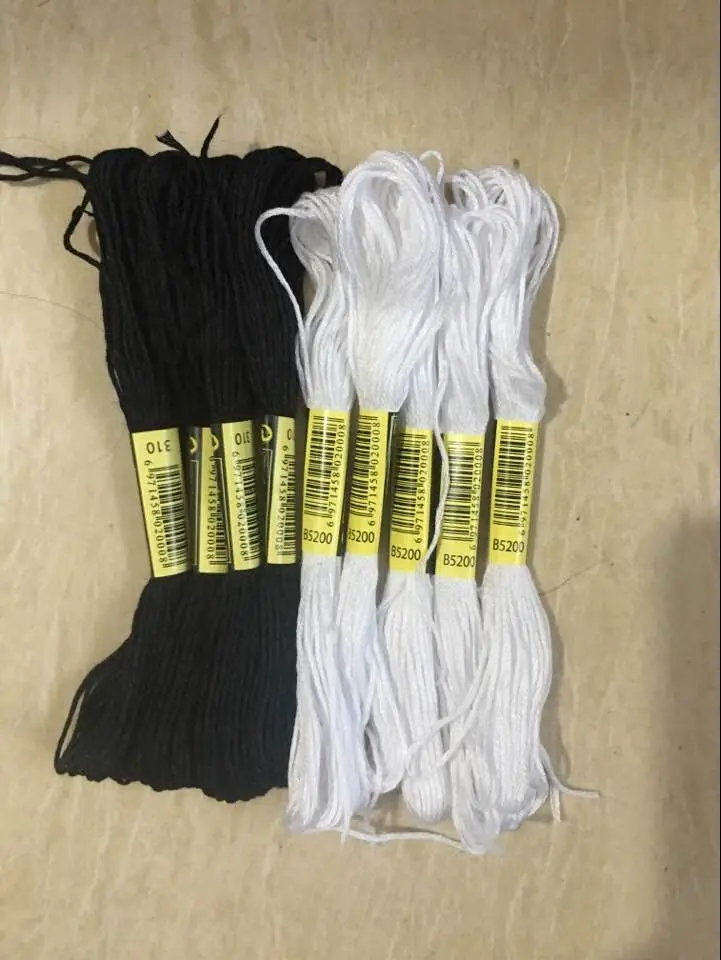 20pcs Black and White Cross Stitch Thread Embroidery Floss Skeins Black Color Hand Sewing Threads DIY Craft Needlework
20pcs Black and White Cross Stitch Thread Embroidery Floss Skeins Black Color Hand Sewing Threads DIY Craft Needlework