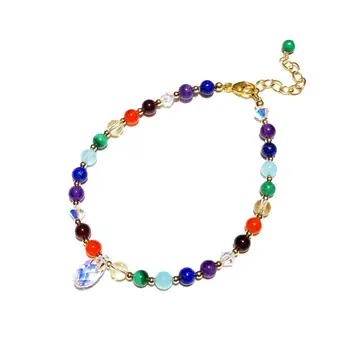 Lii Ji 7 Chakra Natural Stone Austrian Crystal Bracelet 14K Gold Filled Amethyst Citrine Malachite etc. Stone Bracelet
Lii Ji 7 Chakra Natural Stone Austrian Crystal Bracelet 14K Gold Filled Amethyst Citrine Malachite etc. Stone Bracelet