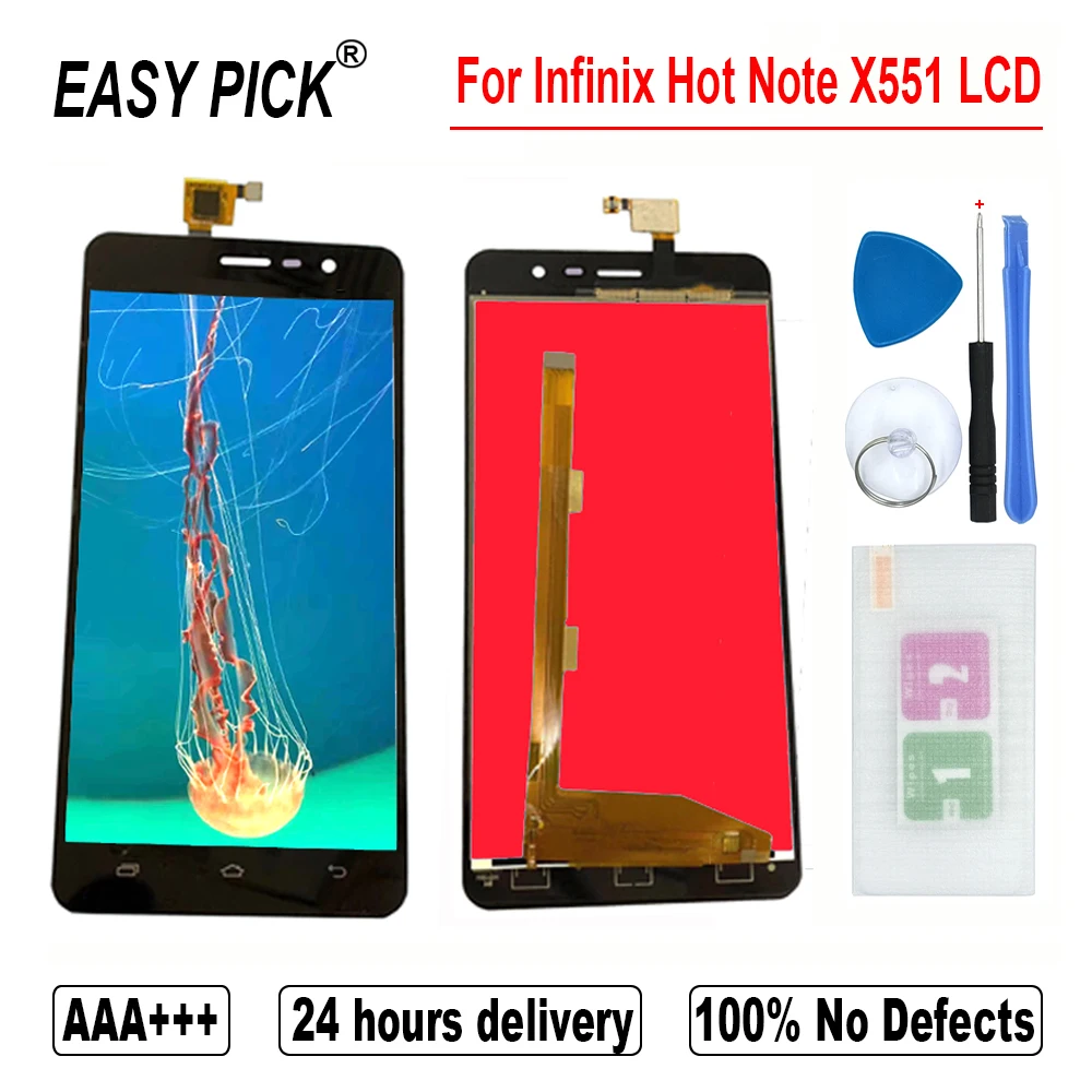 For Infinix Hot Note X551 LCD Mobile Phone Display Touch Screen Digitizer Assembly Free tools repairs
For Infinix Hot Note X551 LCD Mobile Phone Display Touch Screen Digitizer Assembly Free tools repairs