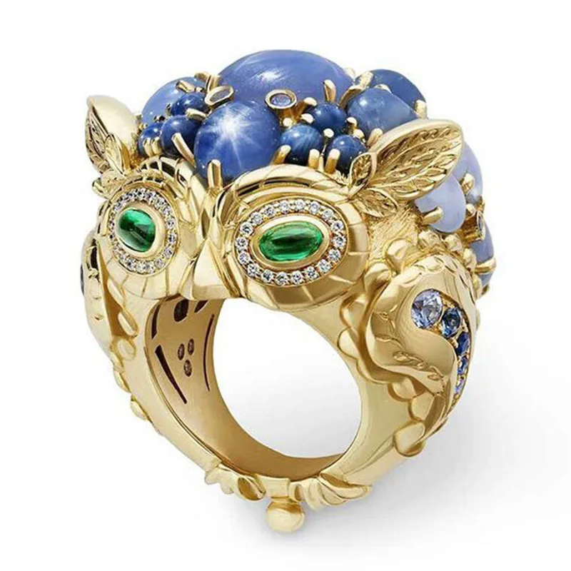Charms Jewelry Gold Color Vine Leaves Blue Stone Ring Fashion Design Bird Nest Eggs CZ Wedding Ring Pary Accessories Z3M410
Charms Jewelry Gold Color Vine Leaves Blue Stone Ring Fashion Design Bird Nest Eggs CZ Wedding Ring Pary Accessories Z3M410