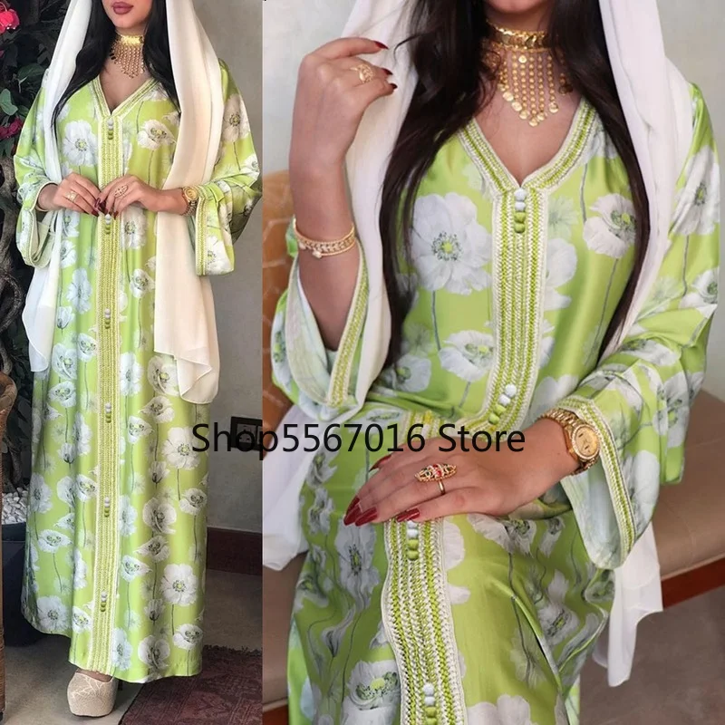 Abayas для женщин Дубай мусульманская Свадебная вечеринка Длинные платья богемный