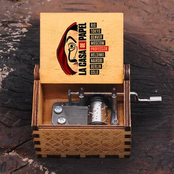 LA CASA DE PAPEL Dali professor print Wooden Hand Crank Music Box music Theme bella ciao Music Box Christmas Birthday Gift
LA CASA DE PAPEL Dali professor print Wooden Hand Crank Music Box music Theme bella ciao Music Box Christmas Birthday Gift