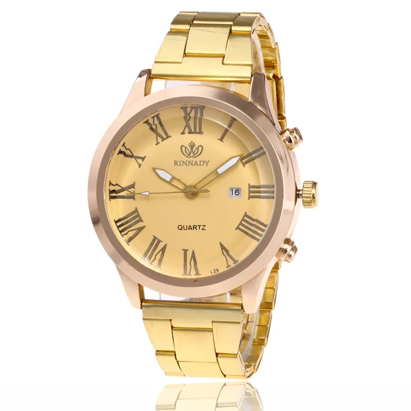 Foreign Trade Hot Selling Business Casual Fashion Men Steel Watch Large Dial Roman Numerals Calendar Quartz Watch Wholesale
Foreign Trade Hot Selling Business Casual Fashion Men Steel Watch Large Dial Roman Numerals Calendar Quartz Watch Wholesale