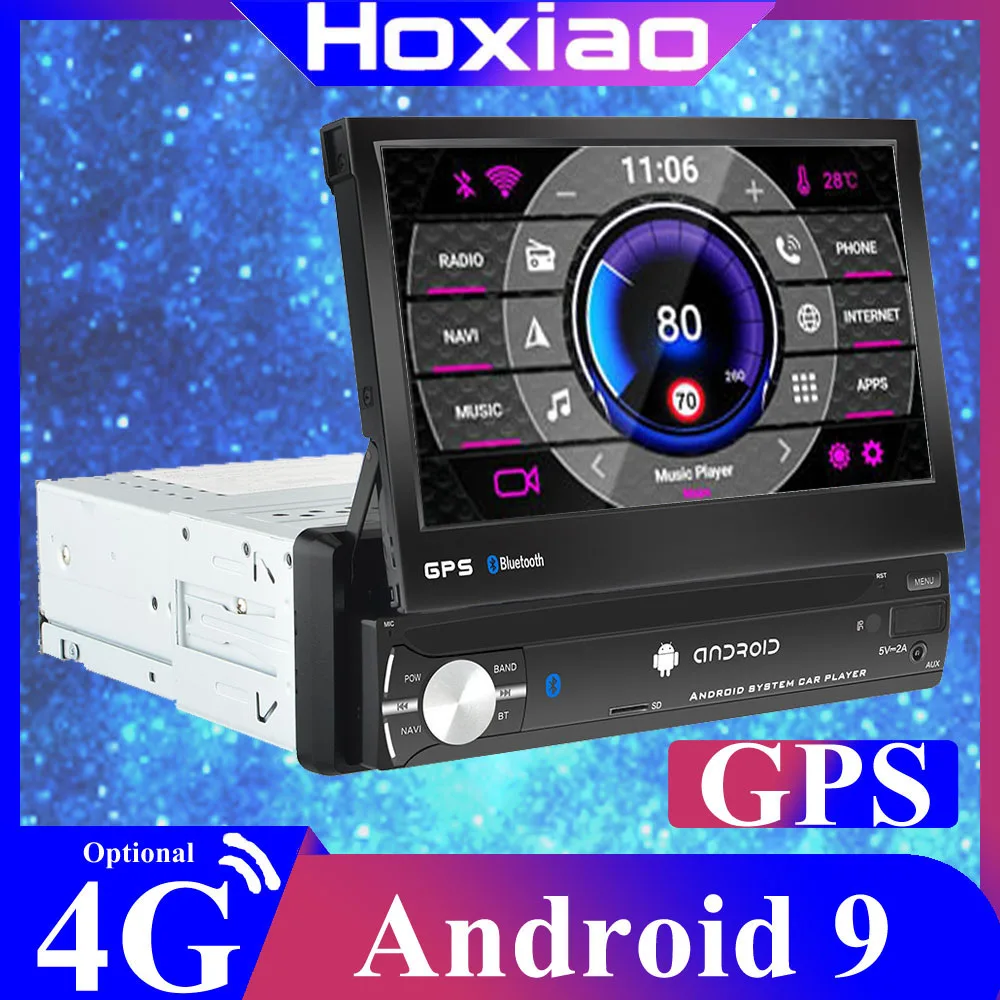 Автомагнитола 7 дюймов 1DIN Android GPS навигация Bluetooth камера заднего вида