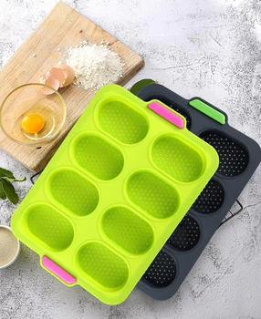 Non Stick 8 Grid Silicone Mold French Bread Mold Hamburger Mold Cake Baking Mold Bakeware Cake Tools Kitchen Accessories 
Non Stick 8 Grid Silicone Mold French Bread Mold Hamburger Mold Cake Baking Mold Bakeware Cake Tools Kitchen Accessories