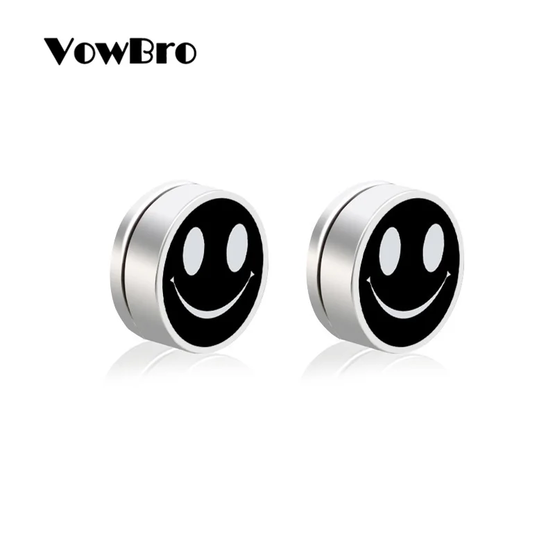 VowBro 1 пара мужские серьги в стиле панк с сильным магнитом магнитные