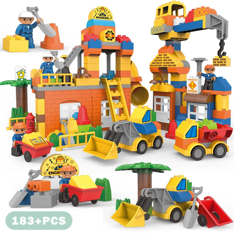 City Series Big Size Engineering Fire Brigade Firemen Figures Building Blocks Sets Compatible Legoings Duploe Bricks Kids Toys
City Series Big Size Engineering Fire Brigade Firemen Figures Building Blocks Sets Compatible Legoings Duploe Bricks Kids Toys