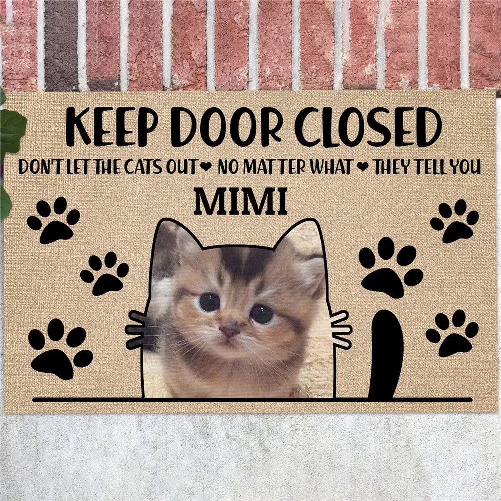 HXAnimals Carpets 3D Graphic Keep Door Closed Don Not Let The Cats Out No Matter What House Doormat DIY Name Photo Mat
HXAnimals Carpets 3D Graphic Keep Door Closed Don Not Let The Cats Out No Matter What House Doormat DIY Name Photo Mat