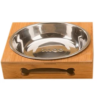 New Popular Cat Dog Pet Stainless Steel Feeding and Drinking Bowls Combination with Bamboo Frame for Dogs Cats 
New Popular Cat Dog Pet Stainless Steel Feeding and Drinking Bowls Combination with Bamboo Frame for Dogs Cats