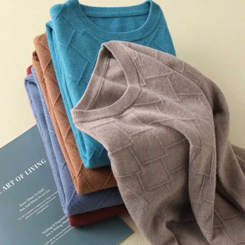 autumn fashion long sleeve knitted pullover men cashmere sweater