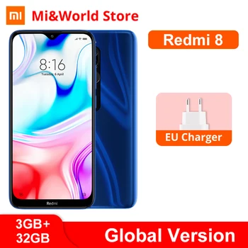 

Global Version Xiaomi Redmi 8 3GB RAM 32GB ROM Mobile Phone Snapdragon 439 Octa Core 12MP Dual Camera 6.22” 5000mAh Battery