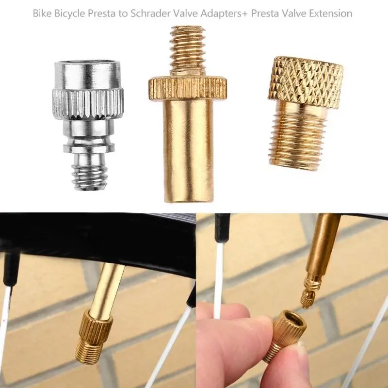 Bike Bicycle Presta to Schrader Valve Adapters+ Extension | Обустройство дома