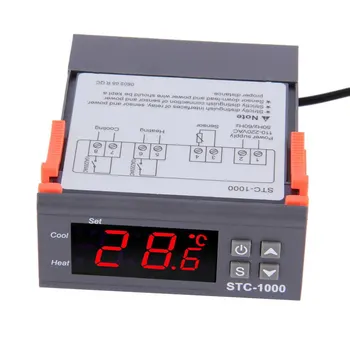 Quality Universal Digital STC-1000 Temperature Controller Thermostat with Probe -50~99C 220 V Aquarium w/Sensor All-Purpose
Quality Universal Digital STC-1000 Temperature Controller Thermostat with Probe -50~99C 220 V Aquarium w/Sensor All-Purpose