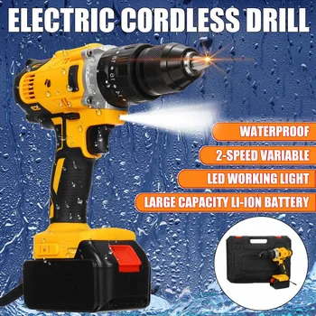 56V Home Electric Screwdriver Cordless Drill Lithium Battery Wireless Rechargeable Hand Drills DIY Electric Drill Power Tool 
56V Home Electric Screwdriver Cordless Drill Lithium Battery Wireless Rechargeable Hand Drills DIY Electric Drill Power Tool