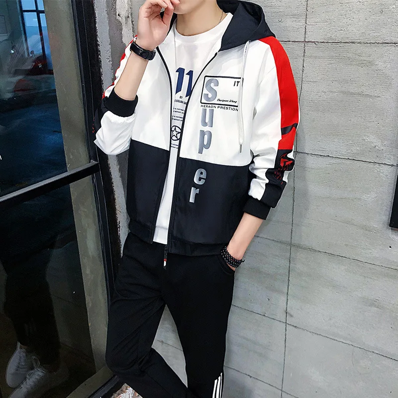 MEN'S Casual Suit Men Spring Korean-style Trend Handsome Hooded Jacket Teenager Two-Piece Set Long-sleeved Coat
MEN'S Casual Suit Men Spring Korean-style Trend Handsome Hooded Jacket Teenager Two-Piece Set Long-sleeved Coat