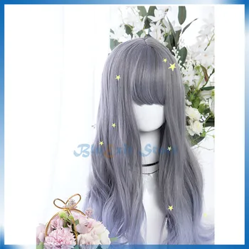 Sweet Gradual Gray Blue Lolita Wig Harajukun 55cm Long Curly Body Wave Synthetic Hair Fringe Bangs Adult Girls Party Hair
Sweet Gradual Gray Blue Lolita Wig Harajukun 55cm Long Curly Body Wave Synthetic Hair Fringe Bangs Adult Girls Party Hair