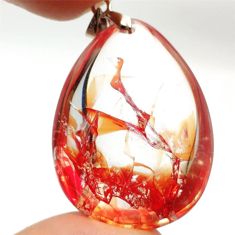 Natural Red Limonite Quartz Phantom Crystal Multi-inclusions Necklace Pendant 37x28x18mm Women Man Rare Fashion Reiki AAAAA
Natural Red Limonite Quartz Phantom Crystal Multi-inclusions Necklace Pendant 37x28x18mm Women Man Rare Fashion Reiki AAAAA