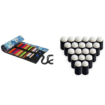 1 Pcs School Roll Pencil Case 36Hole & 20Pcs Finger Daubers Foam Finger Painting for Ink Chalk Inking Staining
1 Pcs School Roll Pencil Case 36Hole & 20Pcs Finger Daubers Foam Finger Painting for Ink Chalk Inking Staining