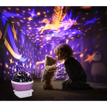 Kids Night Light Projector Rotation LED Lamp Battery Powered Starry Night Lamp Lighting for Children Baby Novelty Romantic Lamp
Kids Night Light Projector Rotation LED Lamp Battery Powered Starry Night Lamp Lighting for Children Baby Novelty Romantic Lamp
