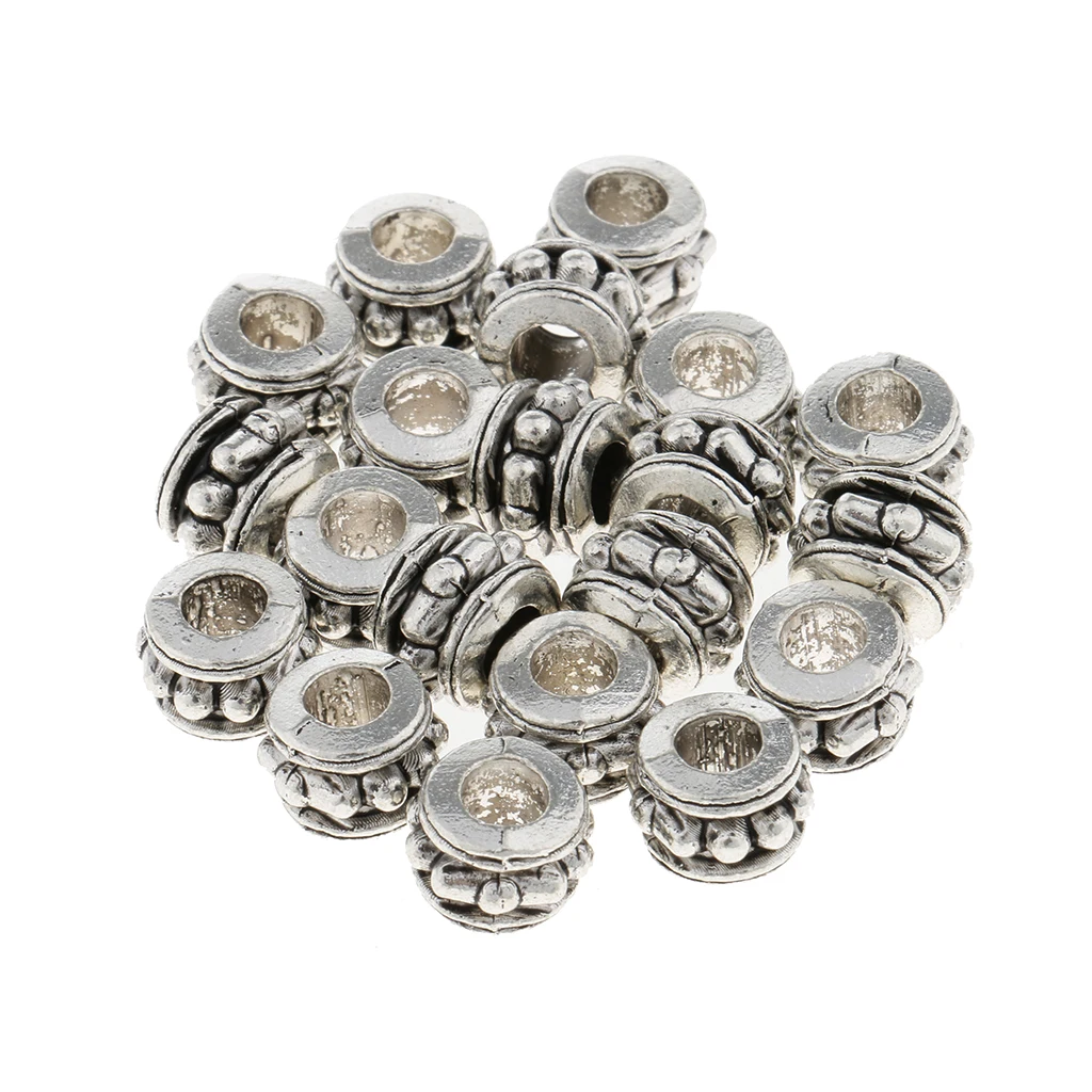 20 Pcs/Pack Hair Tube Beads Dreadlocks for Beards & Hair, Great for Jewelry Making And Hair/ Beards Decoration, Tibetan Silver 20 Pcs/Pack Hair Tube Beads Dreadlocks for Beards & Hair, Great for Jewelry Making And Hair/ Beards Decoration, Tibetan Silver