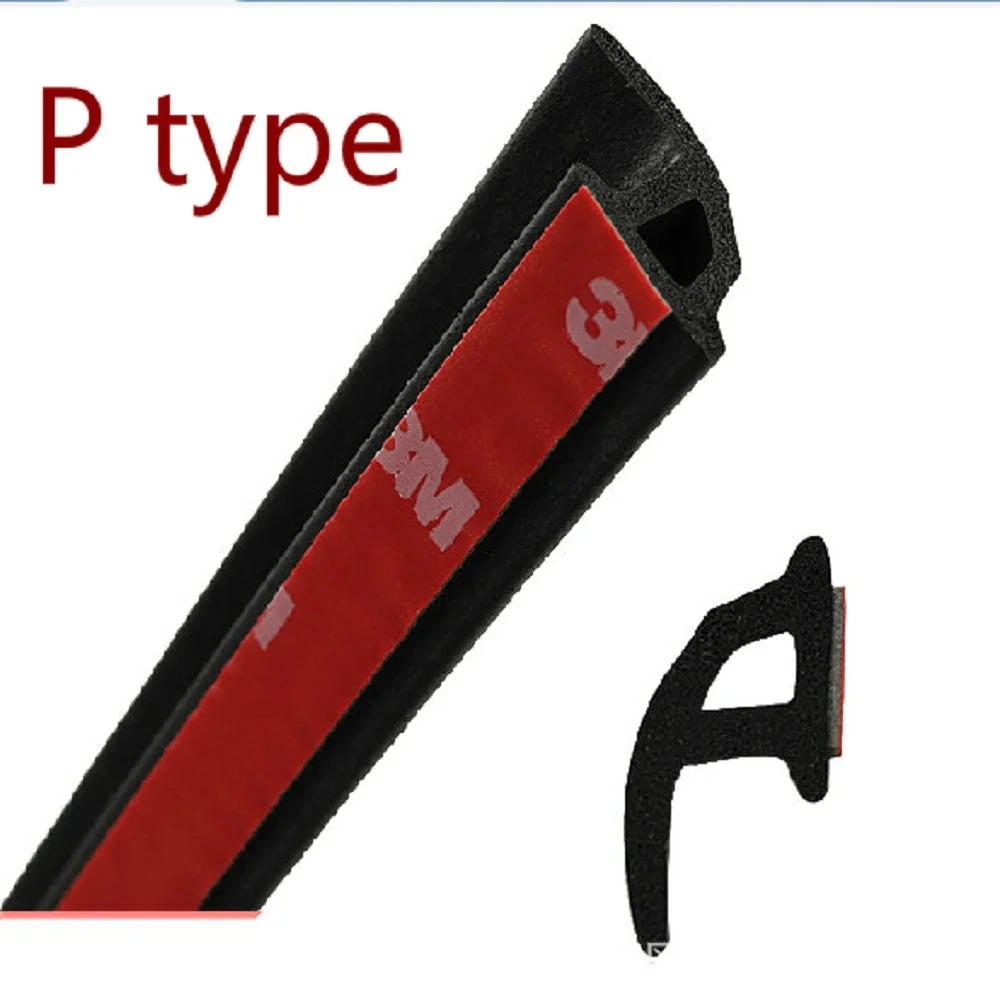 P Type Car Sound Insulation Seal Sealing Rubber Strip Noise Weather Door Styling Accessories | Автомобили и мотоциклы