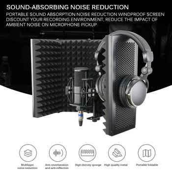 Microphone Isolation Foam Folding Microphone Acoustic Isolation Shield Acoustic Foams Panel Studio For Recording Live Broadcast
Microphone Isolation Foam Folding Microphone Acoustic Isolation Shield Acoustic Foams Panel Studio For Recording Live Broadcast