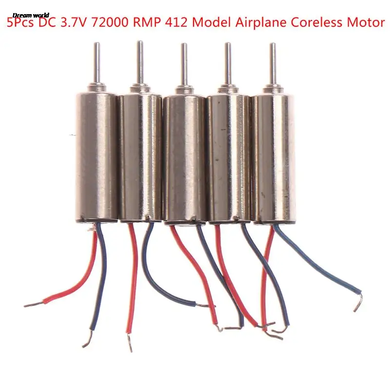 5Pcs DC 3.7V 72000 Rpm 412 Model Airplane Coreless Strong Magnetic Small Motor engine | Обустройство дома