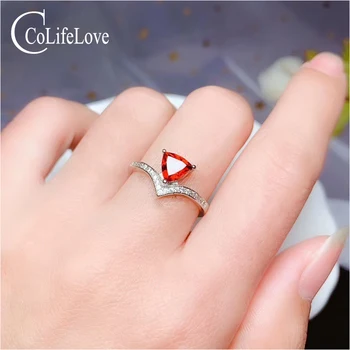 CoLife Jewelry 100% Real Garnet Ring for Office Woman 6mm Trillion Cut Garnet Silver Ring 925 Silver Gemstone Jewelry
CoLife Jewelry 100% Real Garnet Ring for Office Woman 6mm Trillion Cut Garnet Silver Ring 925 Silver Gemstone Jewelry