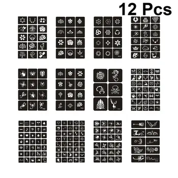 12PCS Hollow Out Tattoo Template Body Painting Stencils Body Art Tattoo Stencils Glitter Halloween Party Fun Tattoo Stickers
12PCS Hollow Out Tattoo Template Body Painting Stencils Body Art Tattoo Stencils Glitter Halloween Party Fun Tattoo Stickers