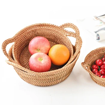 3PCS Rattan Storage Basket Autumn Vine Rounded Storage Basket Fruit and Vegetable Storage Tray
3PCS Rattan Storage Basket Autumn Vine Rounded Storage Basket Fruit and Vegetable Storage Tray