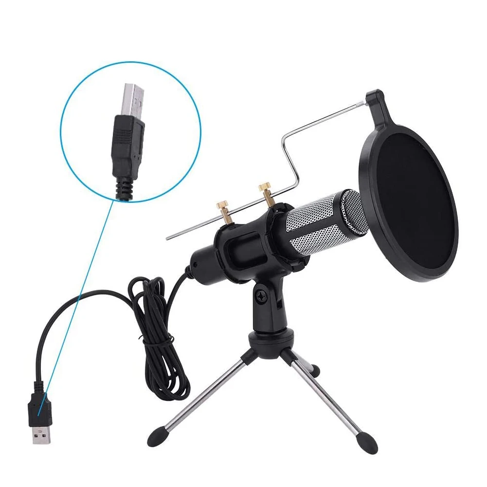 SOONHUA USB Plug Condenser Microphone USB Microphone With Tripod Stand USB Microphones For Game Chat Studio Recording Computers
SOONHUA USB Plug Condenser Microphone USB Microphone With Tripod Stand USB Microphones For Game Chat Studio Recording Computers