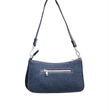 Women's Designer Handbags 2020 New Dark blue Denim Baguette Shape Shoulder Bags Fashion Lady Hand bag Casual Zipper Armpit Bags
Women's Designer Handbags 2020 New Dark blue Denim Baguette Shape Shoulder Bags Fashion Lady Hand bag Casual Zipper Armpit Bags