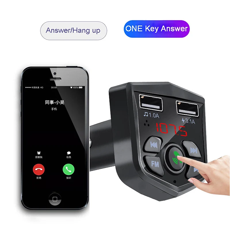 Voltage Display Micro SD TF Music Playing DC 12-24V Car Bluetooth Kit MP3 Player FM Transmitter Dual USB 3.1A Car Charger
Voltage Display Micro SD TF Music Playing DC 12-24V Car Bluetooth Kit MP3 Player FM Transmitter Dual USB 3.1A Car Charger