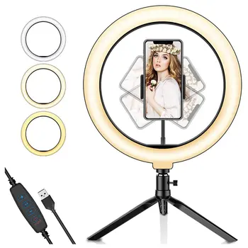 10 inch LED Ring Light Dimmable Selfie Lamp with Tripod Photography Camera Phone Light for Youtube Makeup ringlight
10 inch LED Ring Light Dimmable Selfie Lamp with Tripod Photography Camera Phone Light for Youtube Makeup ringlight