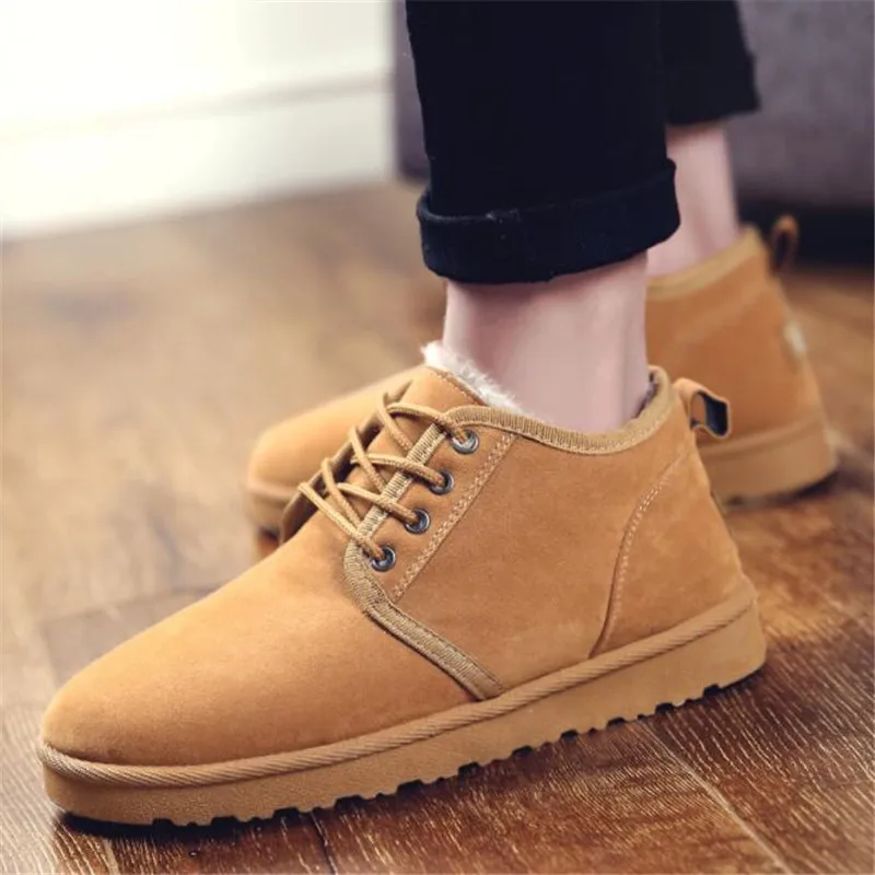 

New men boots solid color comfortable breathable lightweight casual wear non-slip sneaker design flat casual men boots