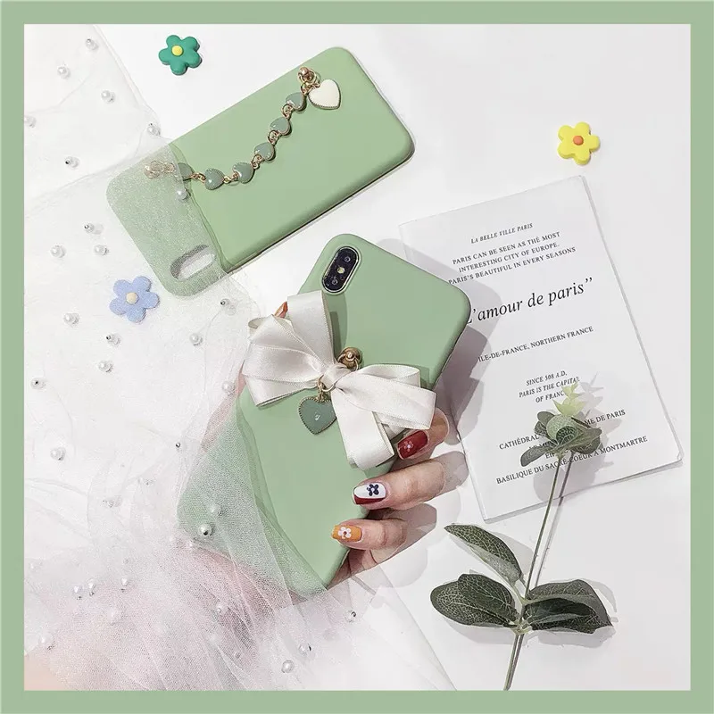 case for iPhone 11 XR 7 8 11 Pro Max X XS Max Plus 6 6s matcha green with bracelet bowknot cover
case for iPhone 11 XR 7 8 11 Pro Max X XS Max Plus 6 6s matcha green with bracelet bowknot cover