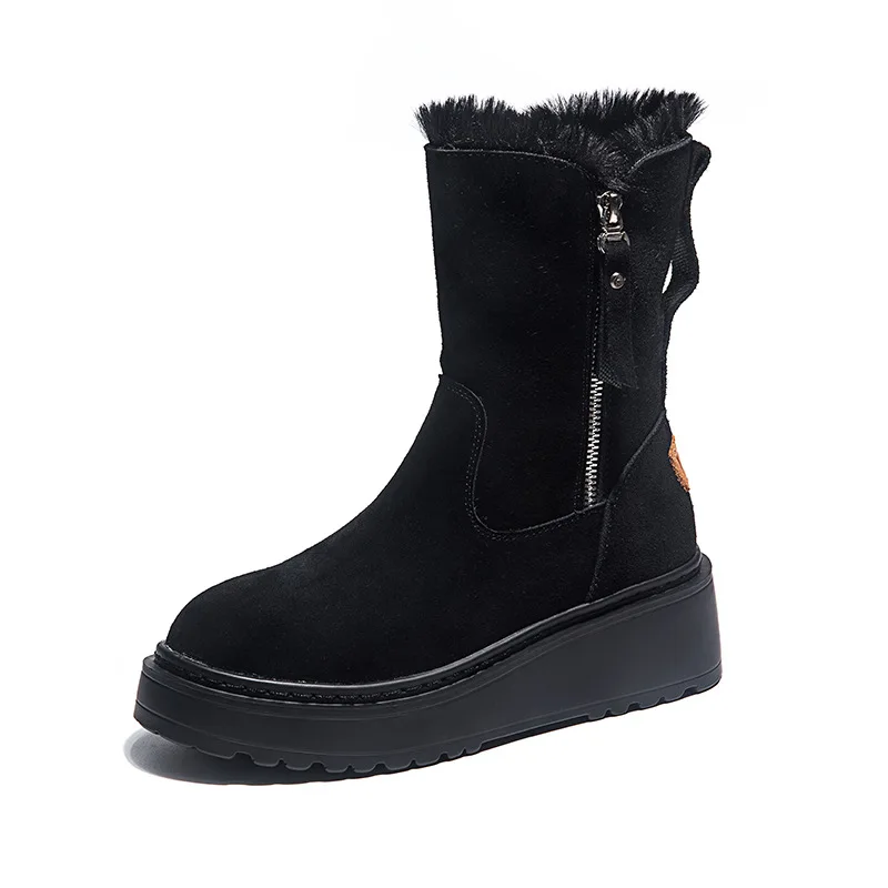 Leather Korean version of the warm women's boots autumn and winter new muffin bottom casual wild flat snow boots women
Leather Korean version of the warm women's boots autumn and winter new muffin bottom casual wild flat snow boots women