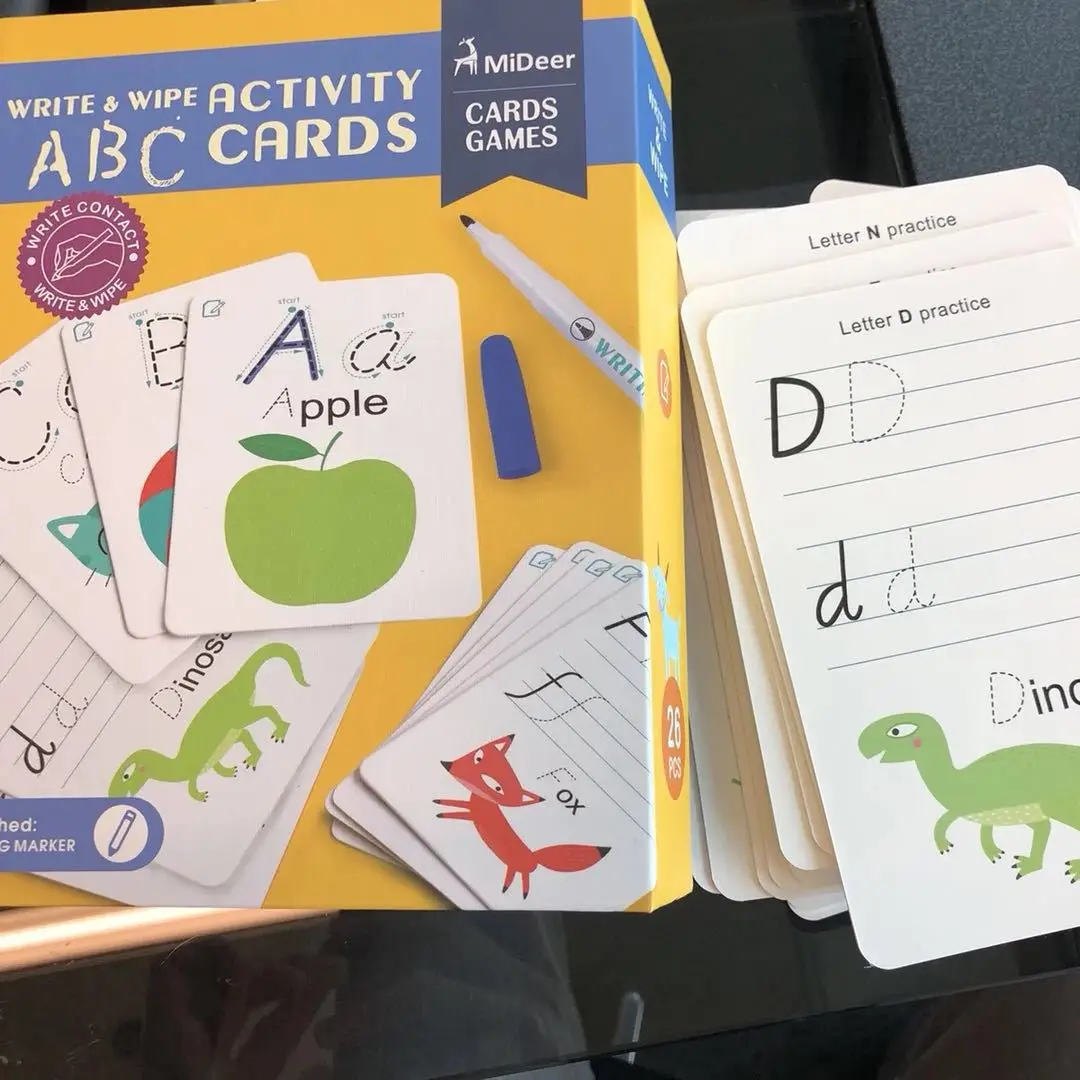 MiDeer Mi Deer Educational Lettered with Numbers Word Writing Cognitive Card Wipable Writing Practice Handwritten Card. 62
MiDeer Mi Deer Educational Lettered with Numbers Word Writing Cognitive Card Wipable Writing Practice Handwritten Card. 62