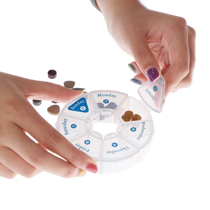 1pc 7 Days Medicine Pill Box Mini Round Portable Travel Storage Vitamin Box Sort Tablet Holder Organizer Container Cases
1pc 7 Days Medicine Pill Box Mini Round Portable Travel Storage Vitamin Box Sort Tablet Holder Organizer Container Cases