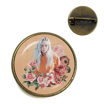 Billie Eilish Fashion Collar Pin Popular Hip-Hop Singer Harajuku Handmade Glass Cabochon Punk Metal Brooch For Fans Gift
Billie Eilish Fashion Collar Pin Popular Hip-Hop Singer Harajuku Handmade Glass Cabochon Punk Metal Brooch For Fans Gift
