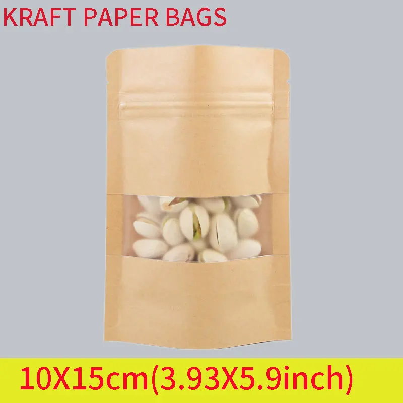 10x15CM Stand Up Pouch Bags, Kraft Pouch with Tear Notch and Matte Window, Heat sealable Zip Lock Food Storage Bag
10x15CM Stand Up Pouch Bags, Kraft Pouch with Tear Notch and Matte Window, Heat sealable Zip Lock Food Storage Bag