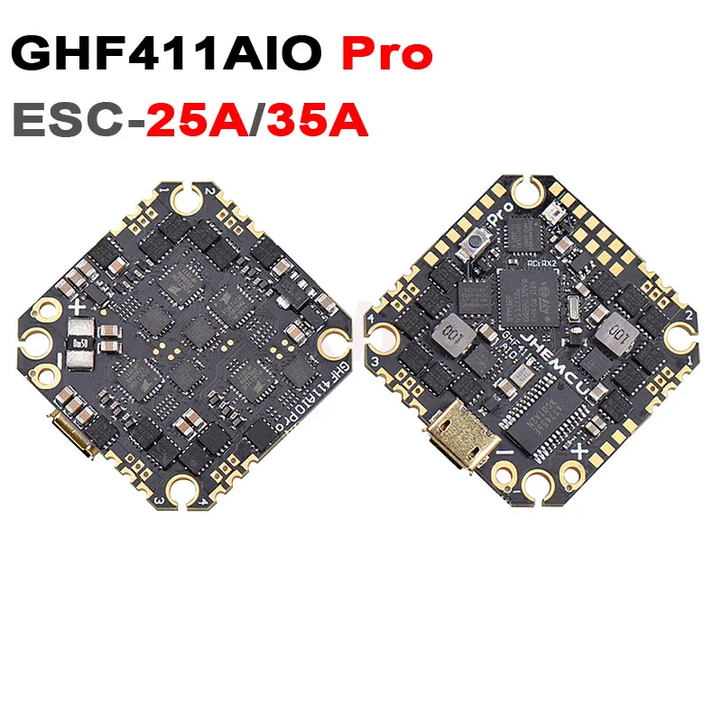 Контроллер полета JHEMCU GHF411AIO Pro 25A 35A F4 OSD обновленная версия встроенный контроллер 4