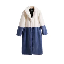 Winter Fur Coat Fashion Loose Thick Warmth Coats Women White Blue Stitching Imitation Mink Fur Jackets S-5XL Plus Size Outerwear
Winter Fur Coat Fashion Loose Thick Warmth Coats Women White Blue Stitching Imitation Mink Fur Jackets S-5XL Plus Size Outerwear