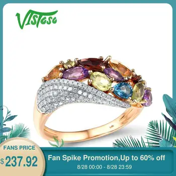 VISTOSO Genuine 14K 585 Rose Gold Sparkling Diamond Fancy Citrine Amethyst Peridot Garnet Blue Topaz Anniversary Fine Jewelry
VISTOSO Genuine 14K 585 Rose Gold Sparkling Diamond Fancy Citrine Amethyst Peridot Garnet Blue Topaz Anniversary Fine Jewelry